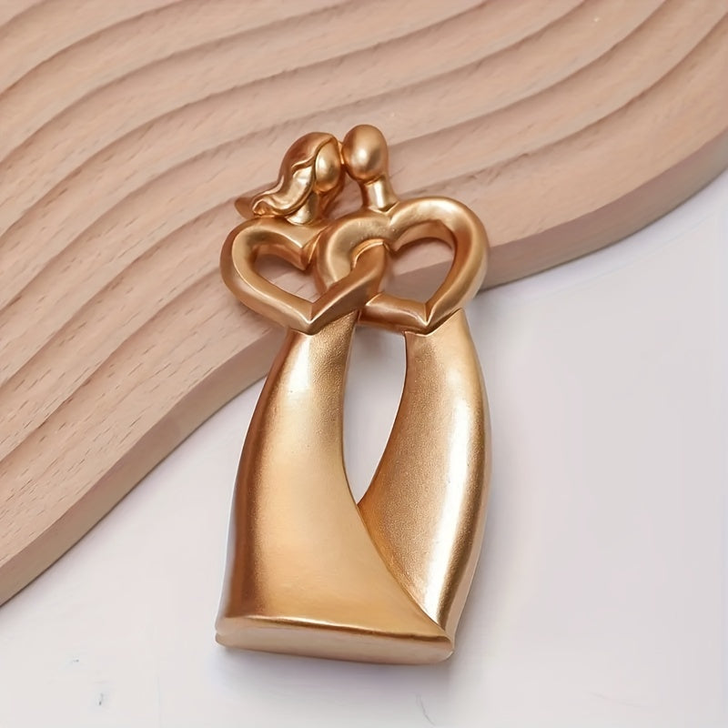 Love Heart Couple Decor Figurine for Living Room Study TV Cabinet Office Desk