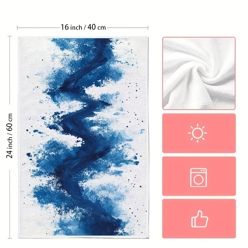 White Race Track Kitchen Towels Ultra-Soft Absorbent Dish Hand Towels