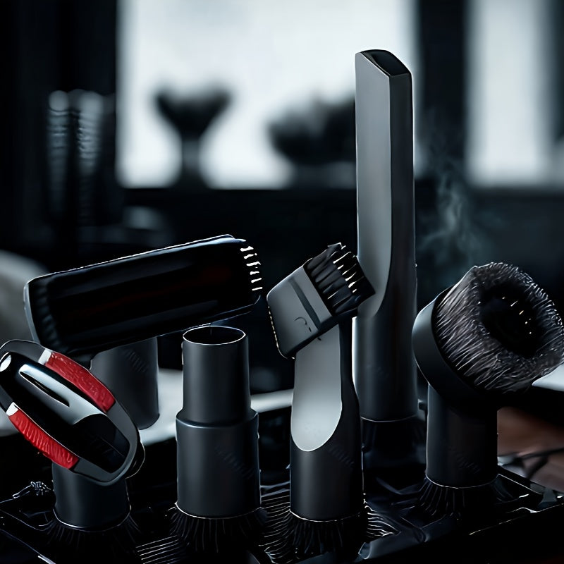 Комплект аксессуаров для пылесоса - включает 1 набор щеток, насадку, щелевую насадку и запасные части для сборщика пыли, все изготовлено из ABS-материала.