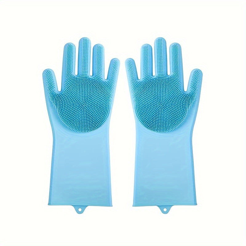 Waterproof Silicone Gloves for Kitchen Dishwashing and Pet Bathing High Temp Resistant
