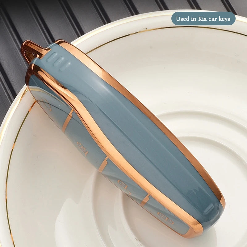 Car Key Fob Cover TPU 4-Button Protective Scratch-Resistant Durable for EV