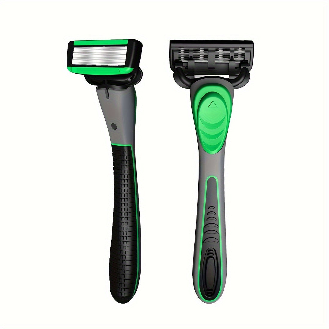 7-Blade Silicone Handle Razor with Stainless Steel Chrome Blades for Shaving Kit