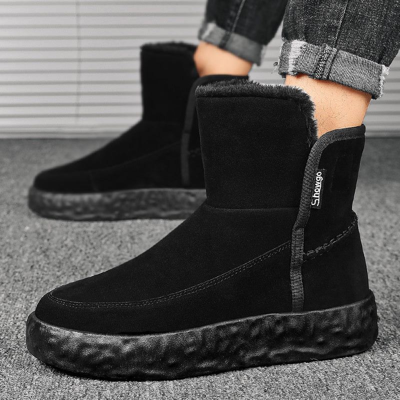 Women's Winter Slip-On Boots with Faux Fur Traction Cold Weather Snow