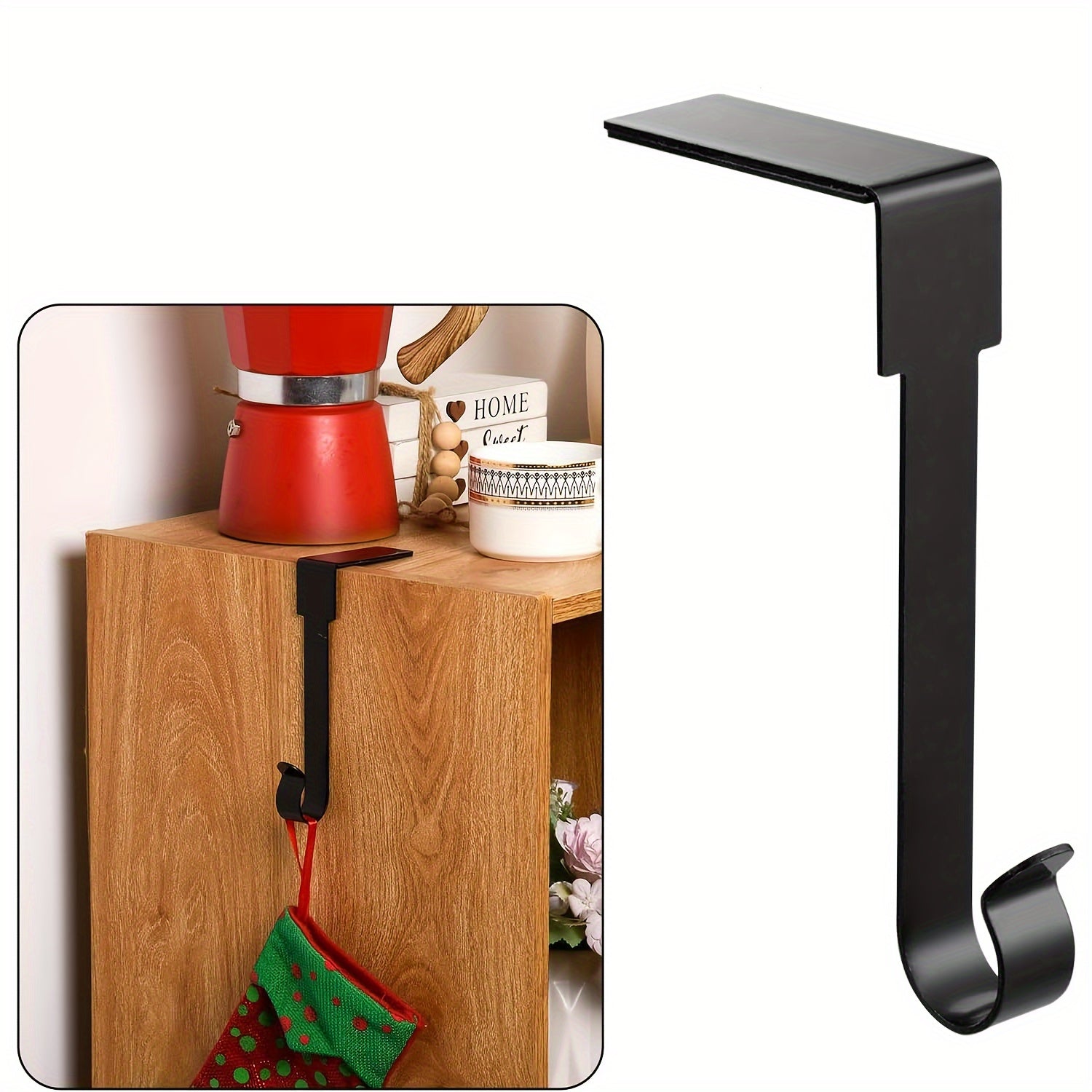 Durable Non-Slip Metal Christmas Stocking Holders for Fireplace Mantel Decor