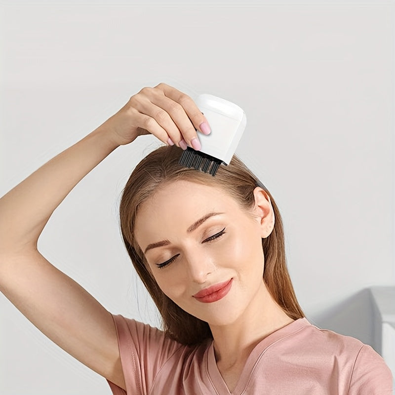 USB Rechargeable Scalp Massager Comb with Oil Applicator for Head Relaxation