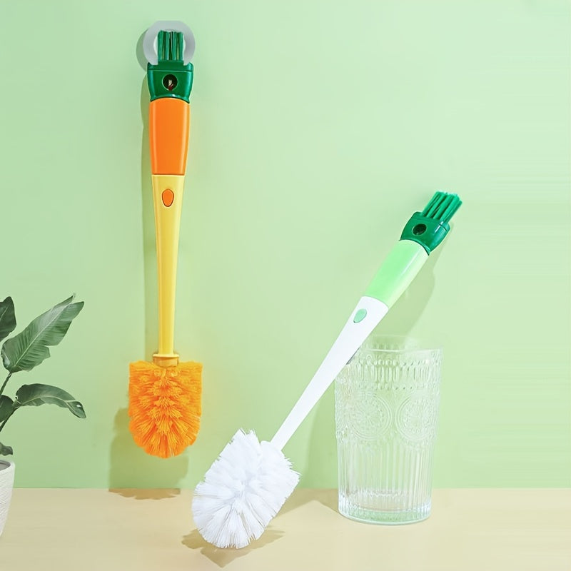 4-in-1 Bottle Cleaning Brush Set with Long Handle Nipple and Crevice Brushes