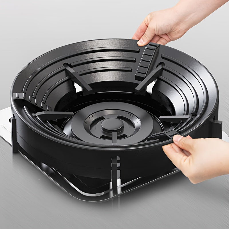 Windproof cover and anti-slip bracket for gas stoves durable heat-resistant plastic for home and restaurant kitchens