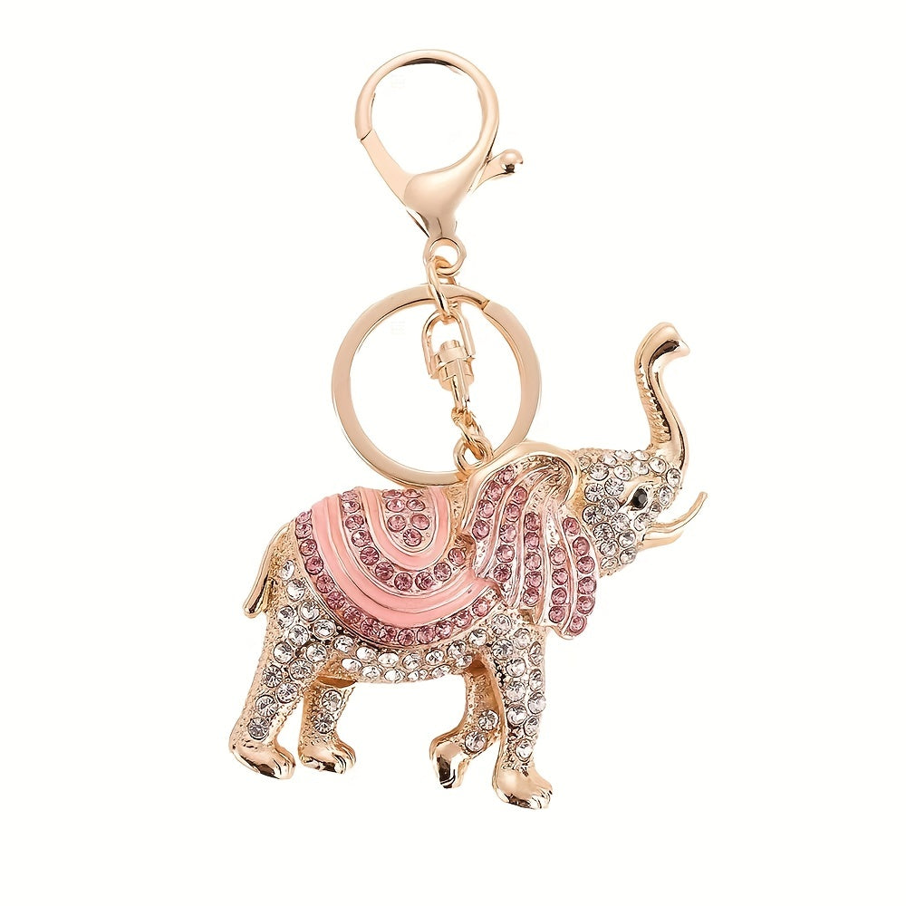 Мультяшный брелок-слон с стразами - очаровательный брелок для сумки, ручной сумки или автомобиля. Включает аксессуар для наушников. Идеальный подарок на День матери.