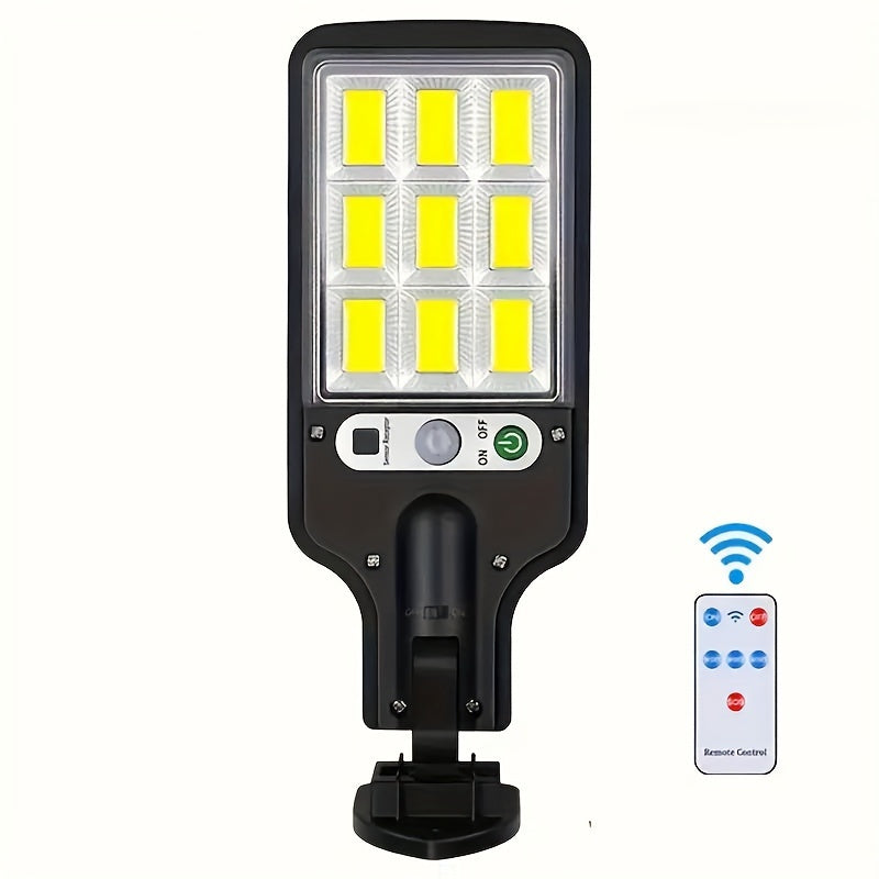 Solar-Powered Outdoor Street Light with Motion Sensor and Remote Control
