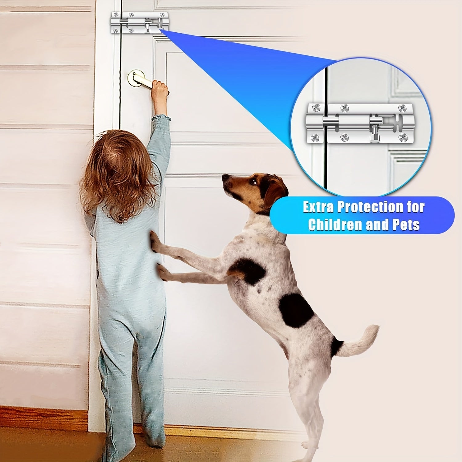 2 dona zanglamaydigan po'latdan yasalgan quvur bolti latchesi eshik qulfi 7.62 sm chayqalgan yakun