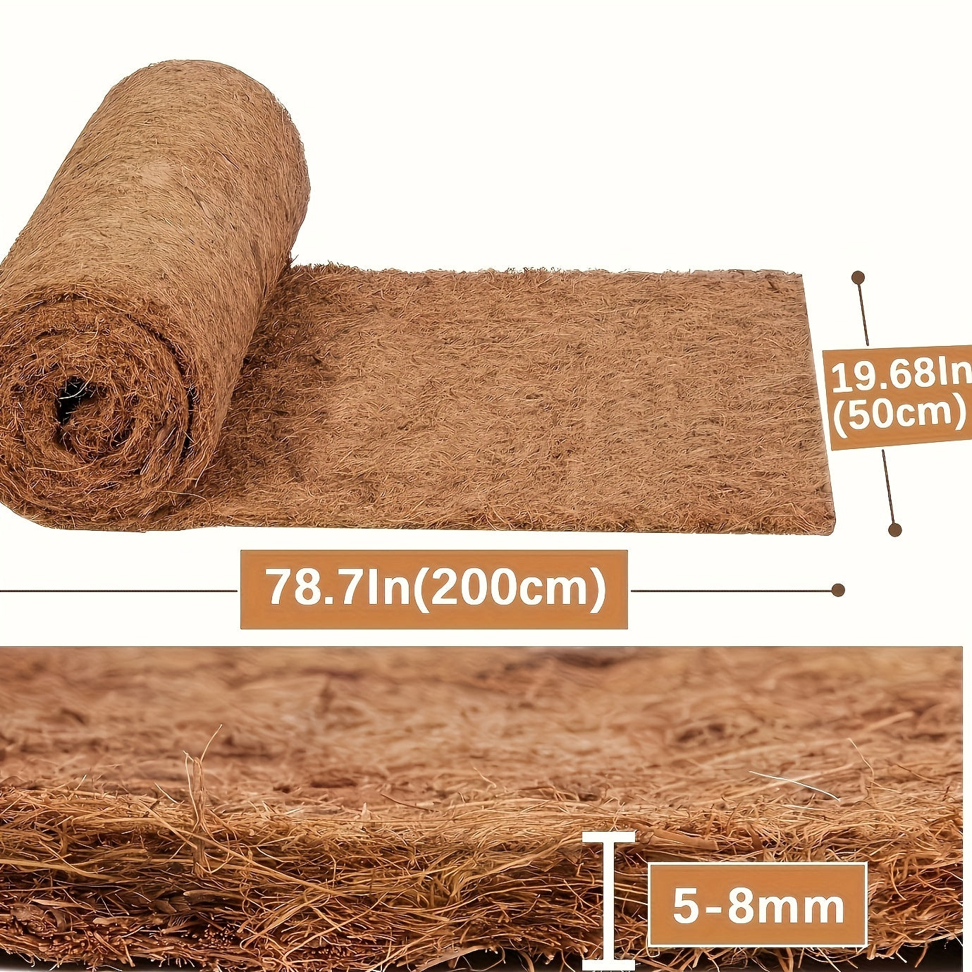 Natural Coconut Coir Reptile Mat for Bedding and Breeding Box Lining