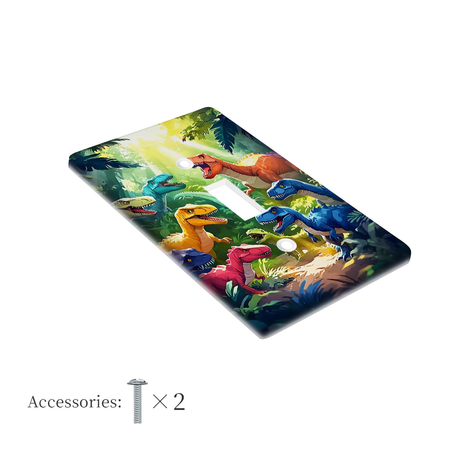 Batareyasiz oson o'rnatish uchun sevimli dinazor naqshli yoritgich. Uy yoritgichi va shift fanlari uchun ideal.