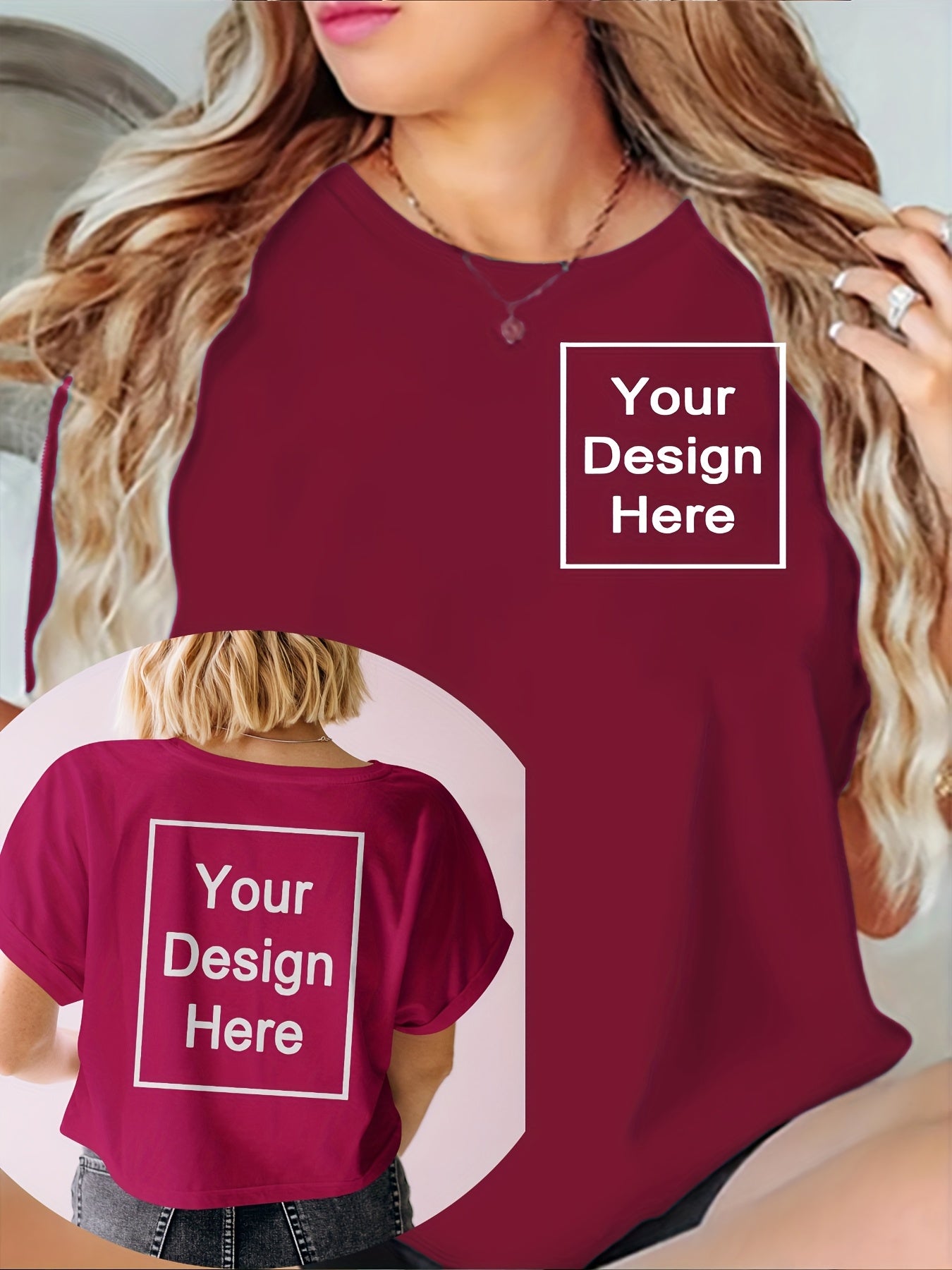 Plus Size Women's Casual Sport T-Shirt Blue Short Sleeve Personalized Workout Uniforms