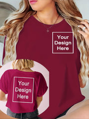 Camiseta deportiva casual para mujer de talla grande azul de manga corta uniformes de entrenamiento personalizados