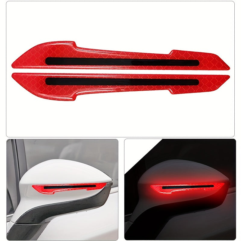 2pcs Reflective Car Bumper Strips Safety Warning Stickers in Multiple Colors