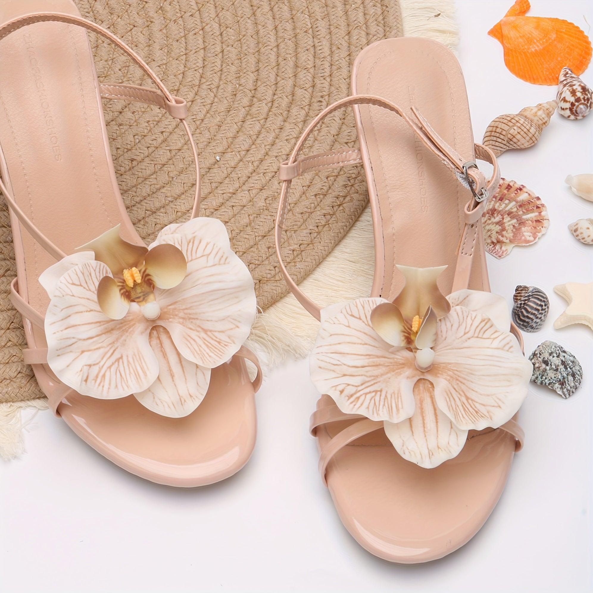 2pcs Women Fashion Iris Flower Shoe Charms Beige Pink White Removable Accessories