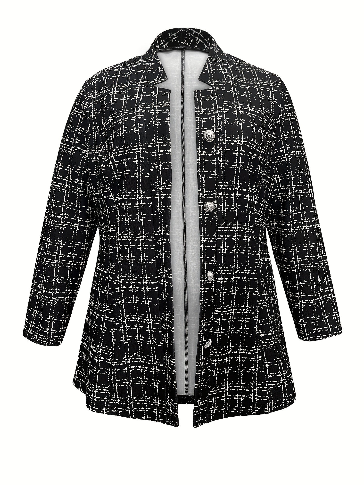 Ayollar uchun elegant uzun yengli tashqi kiyim, kattalar uchun tugmachali palto.