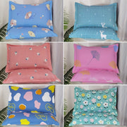 Superfine Fiber Pillowcases Set of 2 with Floral Designs, Easy to Clean, Airy