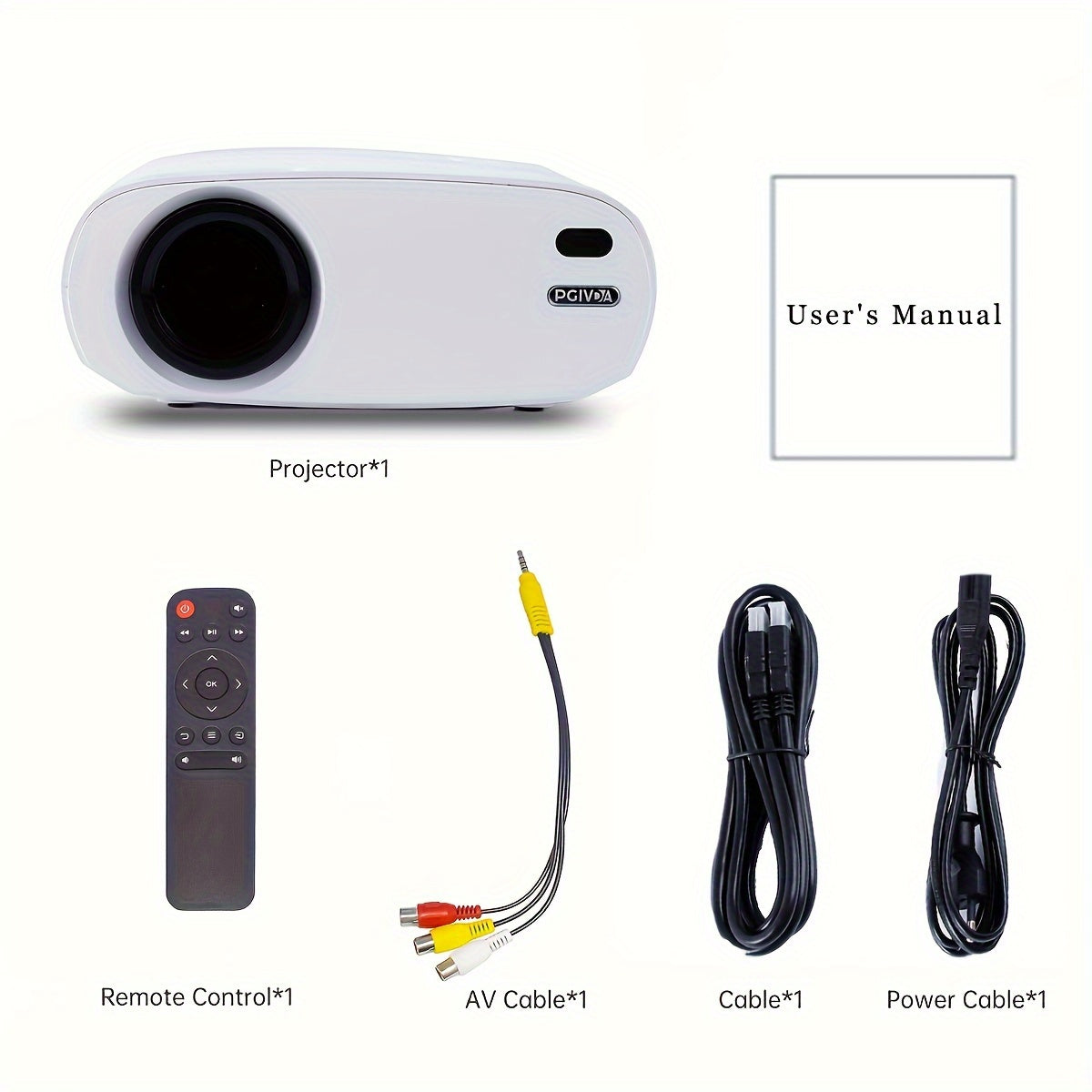 Wireless HD 1080P Projector for Mobile Phone, 10000 Lumens, Big Screen