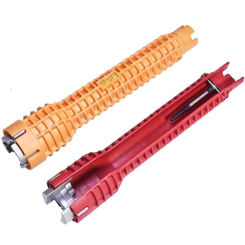 8-In-1 Red Aluminum Sink Wrench Multipurpose Bathroom Repair Tool