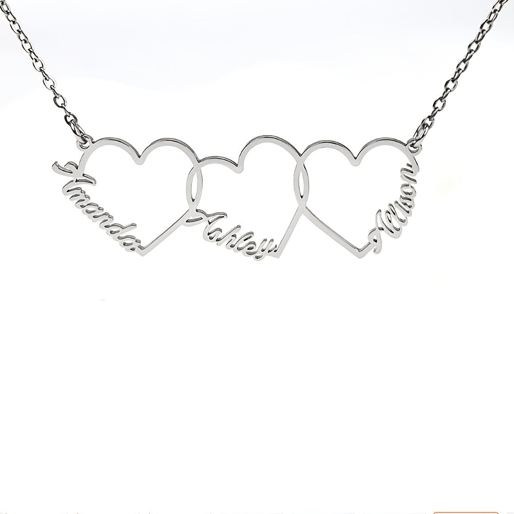 18K oltin qoplamali zanglamas po'latdan yasalgan, o'yilgan yurak va ism juftliklar marjon, zamonaviy Boho pandenti, har kuni kiyish va maxsus tadbirlar uchun mukammal, barcha fasllar uchun mos zargarlik buyumi.