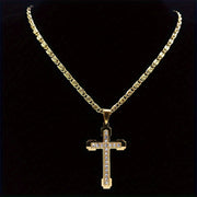 Stainless Steel Cross Necklace for Men Women Elegant Jewelry Gift