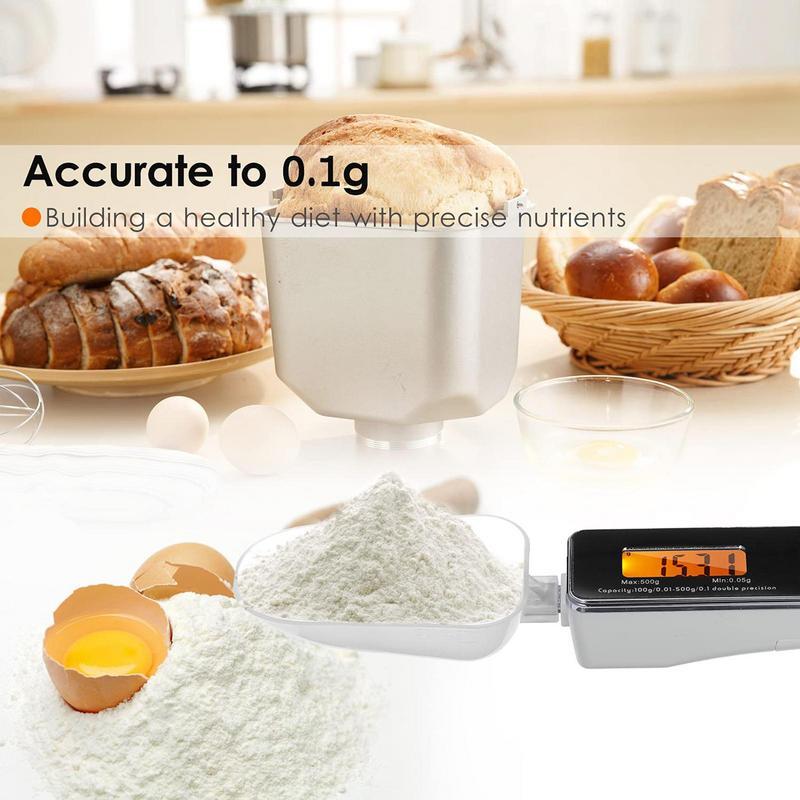 Balanza digital de cuchara 0.01-500g Acero inoxidable Herramienta de medición portátil para cocina
