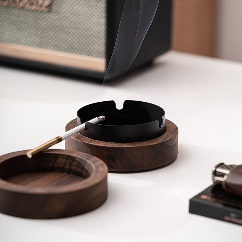 Portable Retro Ashtray Set for Home Office Car Decorative Accessories