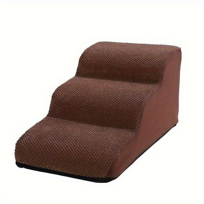 Изогнутый собачий трап для высоких кроватей и диванов, нескользящая моющаяся ткань, для маленьких и средних собак, внутренние ступеньки для домашних животных