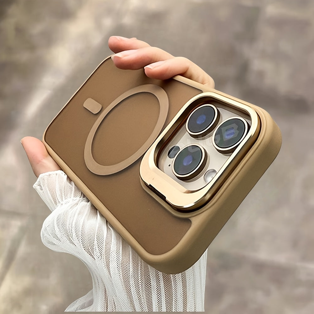 Luxury Matte Acrylic Magnetic Phone Case for iPhone Wireless Charging Shockproof Cover