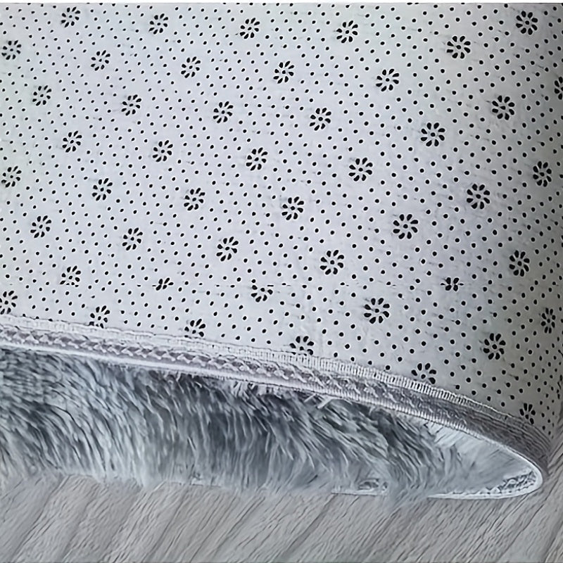 Мягкий и уютный ковер в скандинавском стиле с многоцветным ворсом - Пухлый толстый коврик для спальни и внутренних помещений, акцентный элемент для гостиной без электричества