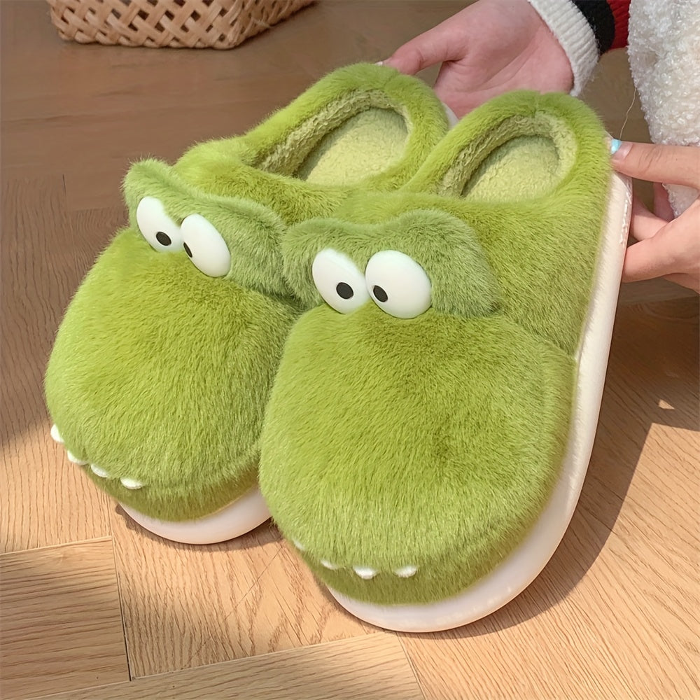 Women's Fluffy Plush Slippers Winter Warm Non-slip Cozy Indoor Shoes