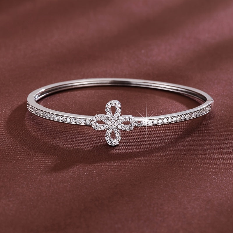 Women's Bracelet with Fireworks Design and Synthetic Zirconia