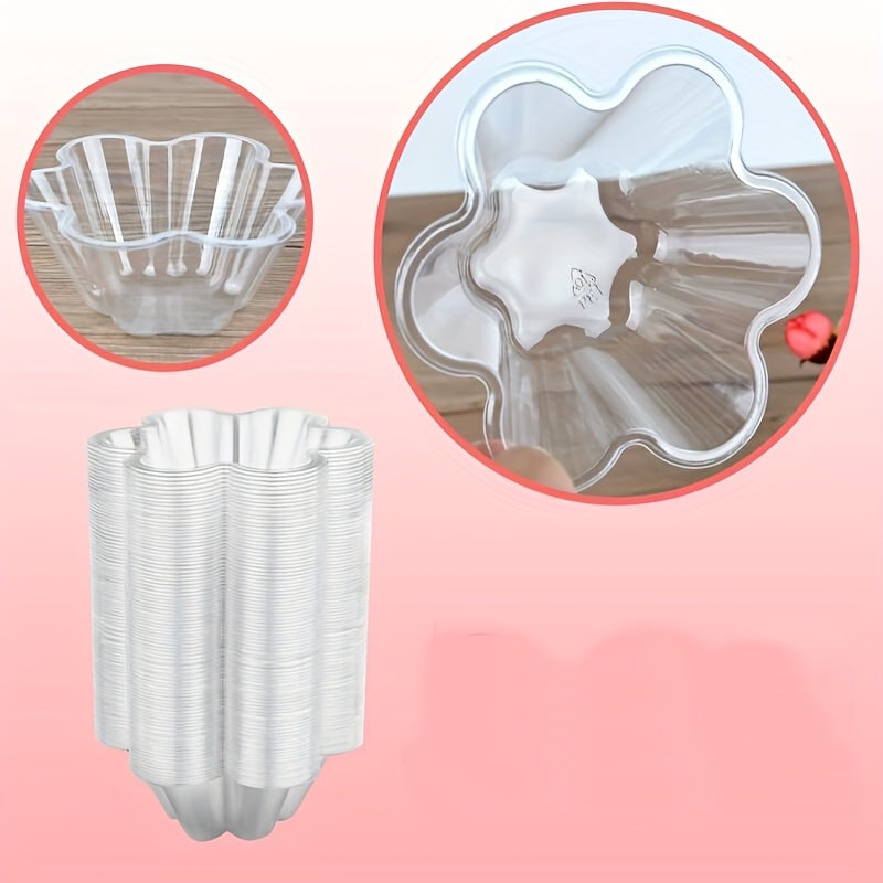 Transparent Plum Plastic Ice Cream Bowls Set of 50 or 100