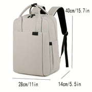 Water-Resistant Pink Polyester Laptop Backpack for Men and Women 39.62cm Shockproof School Bag
