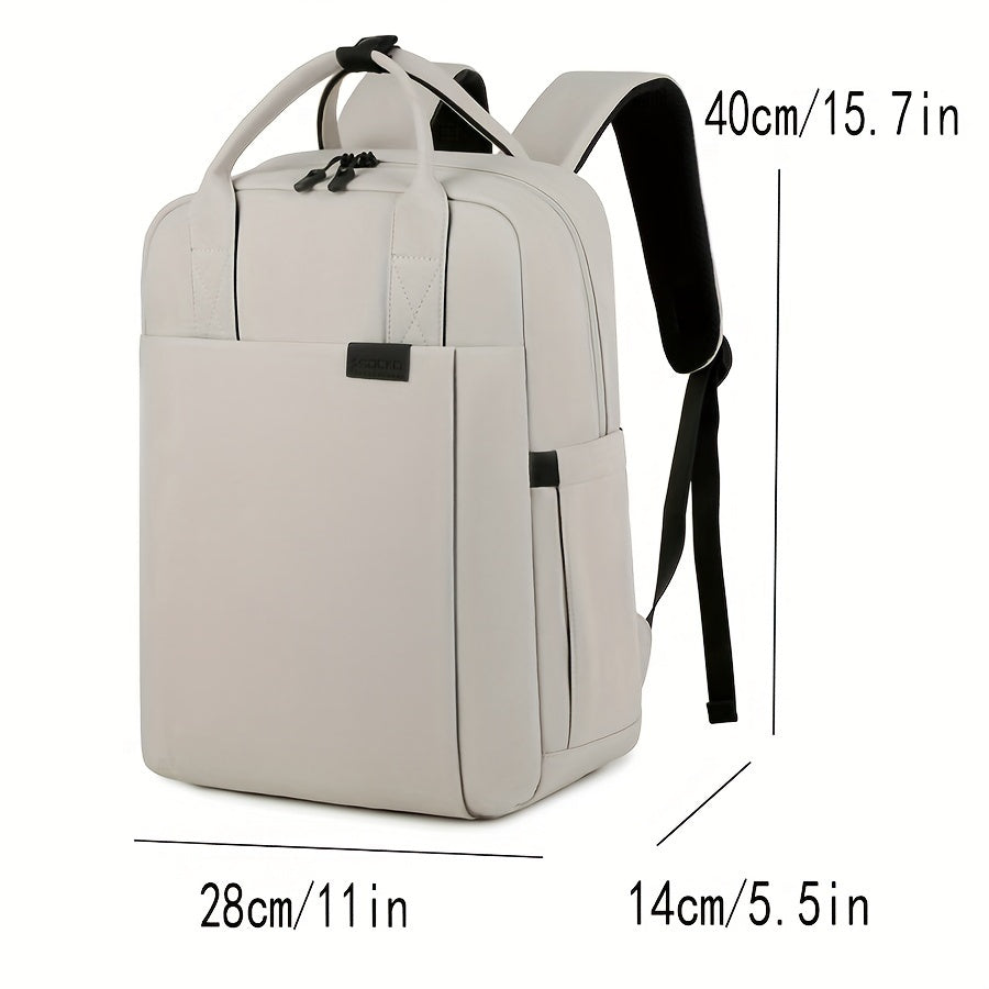 Water-Resistant Pink Polyester Laptop Backpack for Men and Women 39.62cm Shockproof School Bag