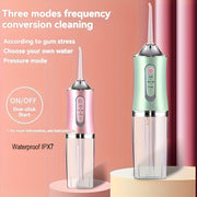 Portable Oral Irrigator with USB Rechargeable Water Flosser 800mAh Lithium Battery 3 Modes 4 Tips
