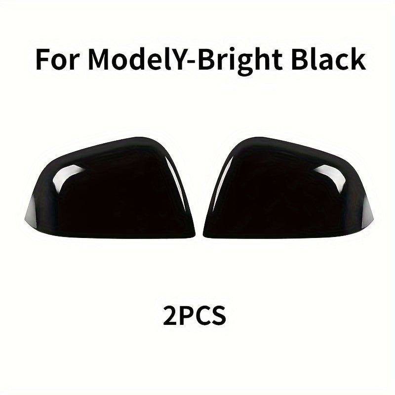 Car Side Mirror Cover for Model Y Rear Mirror Cover 2pcs Black 2021-2024