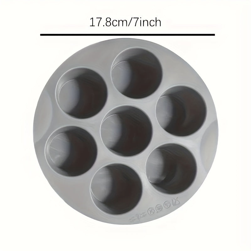 7-Cavity Non-Stick Silicone Air Fryer Cake Pan for Mini Cakes Muffins Food-Safe