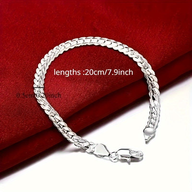 Silver Bracelet for Women Wedding Engagement Elegant Jewelry