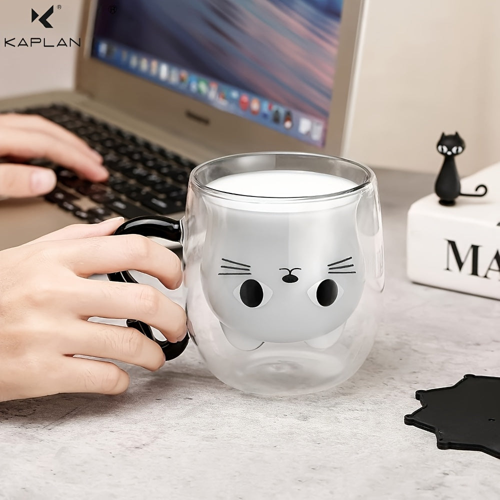 9oz Double Wall Insulated Cat Mug for Women and Gift Ideas