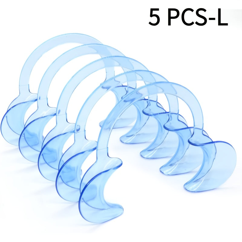 5-Pack Blue C-Type Dental Mouth Openers for Models and Teaching Materials