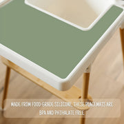 Tapete de silicona para la silla alta Antilop con bandeja, seguro para alimentos, fácil de limpiar