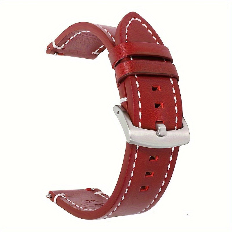 Waterproof Vintage Cowhide Leather Watch Strap 20mm 22mm Quick Release Black