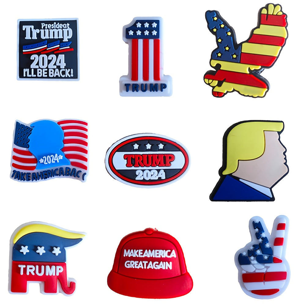 Unisex Shoe Charms Set for Clogs and Sandals, DIY Accessories, 10 Pieces