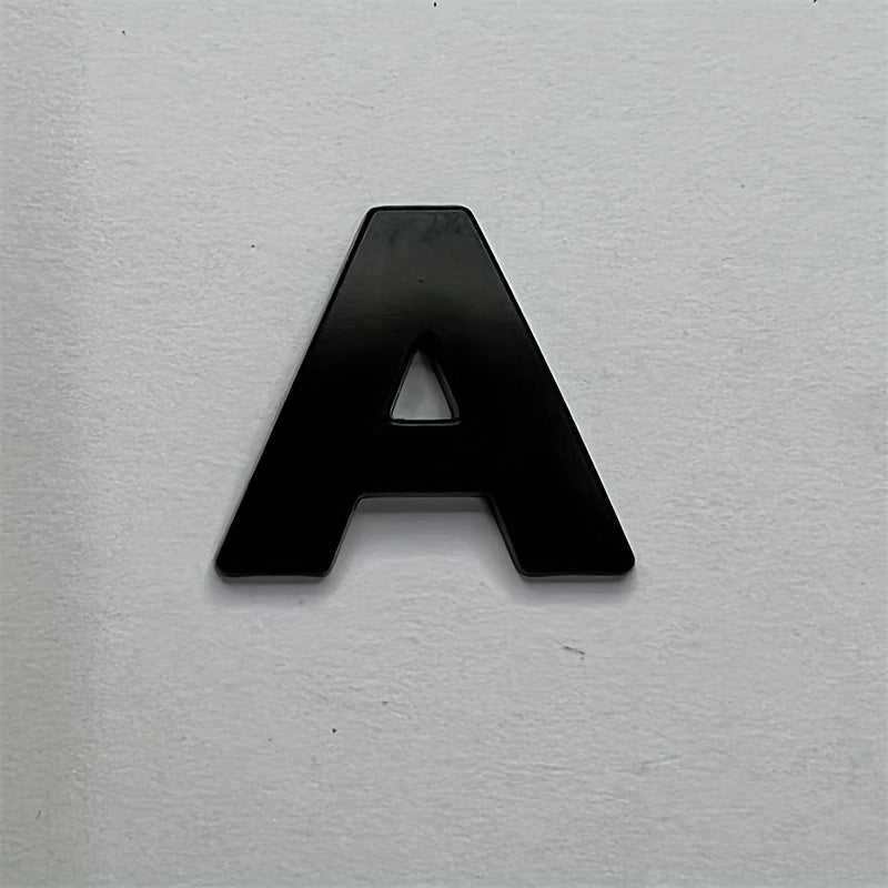 Металлические наклейки с буквами из цинкового сплава, автомобильные наклейки, черные номера, наклейки с именами