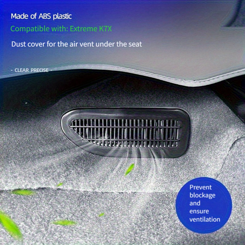Rear Seat Under Vent Dust Cover Stainless Steel Protector for 2025 Vehicles 2pcs