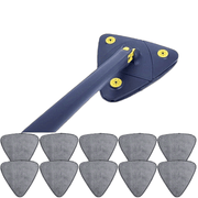 Qattiq va yuvilishi mumkin bo'lgan uchburchak tozalash padlari - Pol va shisha tozalash uchun 10 dona mikrofiber chang mopu almashtirish boshliqlari, zarur tozalash materiallari aksessuarlar