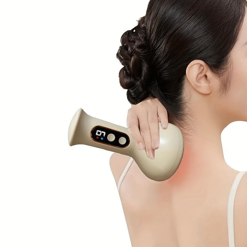 Portable Electric Meridian Massager with Digital Display Rechargeable Lithium Battery