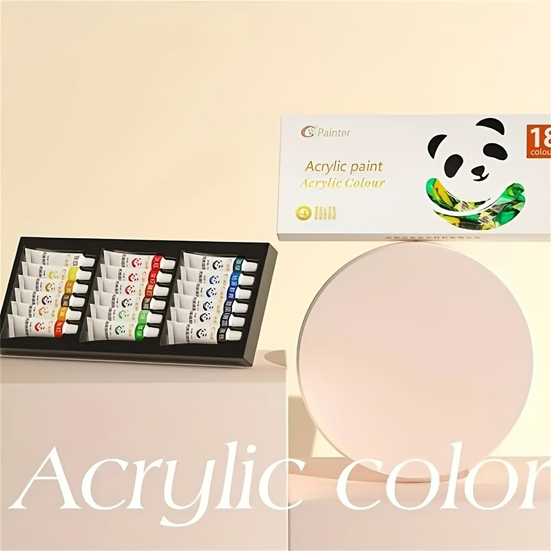 Набор акриловых красок из 24 цветов с тюбиками по 5 мл для ярких и универсальных художественных проектов, идеален для художников, студентов и мастеров.